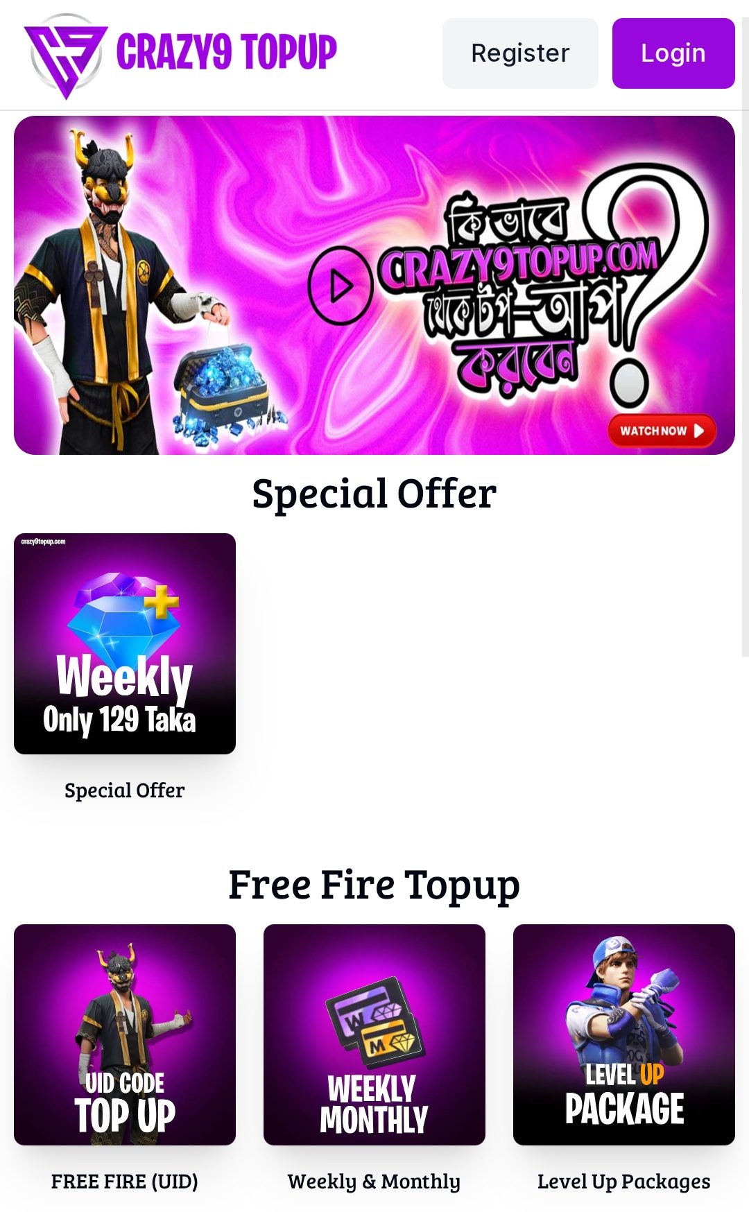 Crazy9 Topup